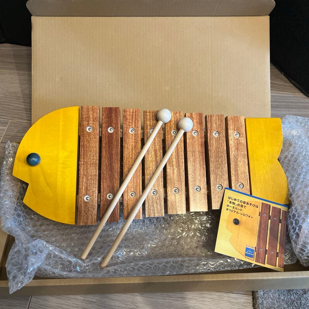 値下げ中　新品未使用　BameLund おさかなシロフォン 黄色