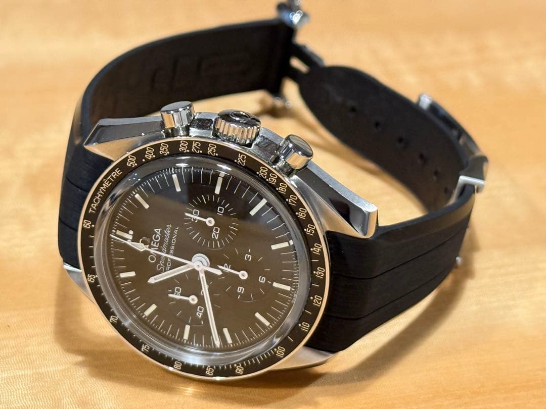 美品 オメガ スピードマスター ラバー ベルト & バックル ストラップ
