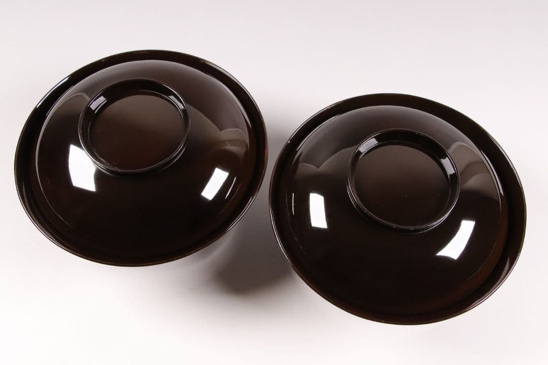 M873 時代 木製漆器 輪島塗 蝶金蒔絵 黒塗椀 二客 天然木 梨地