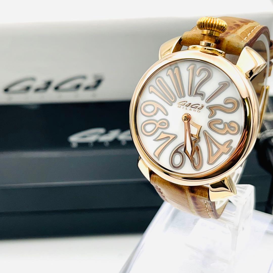 【美品/箱/取説】GaGaMILANO マヌアーレ40 ホワイトシェル