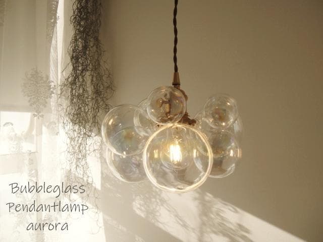 Fu　バブルガラスペンダントランプオーロラ特注
