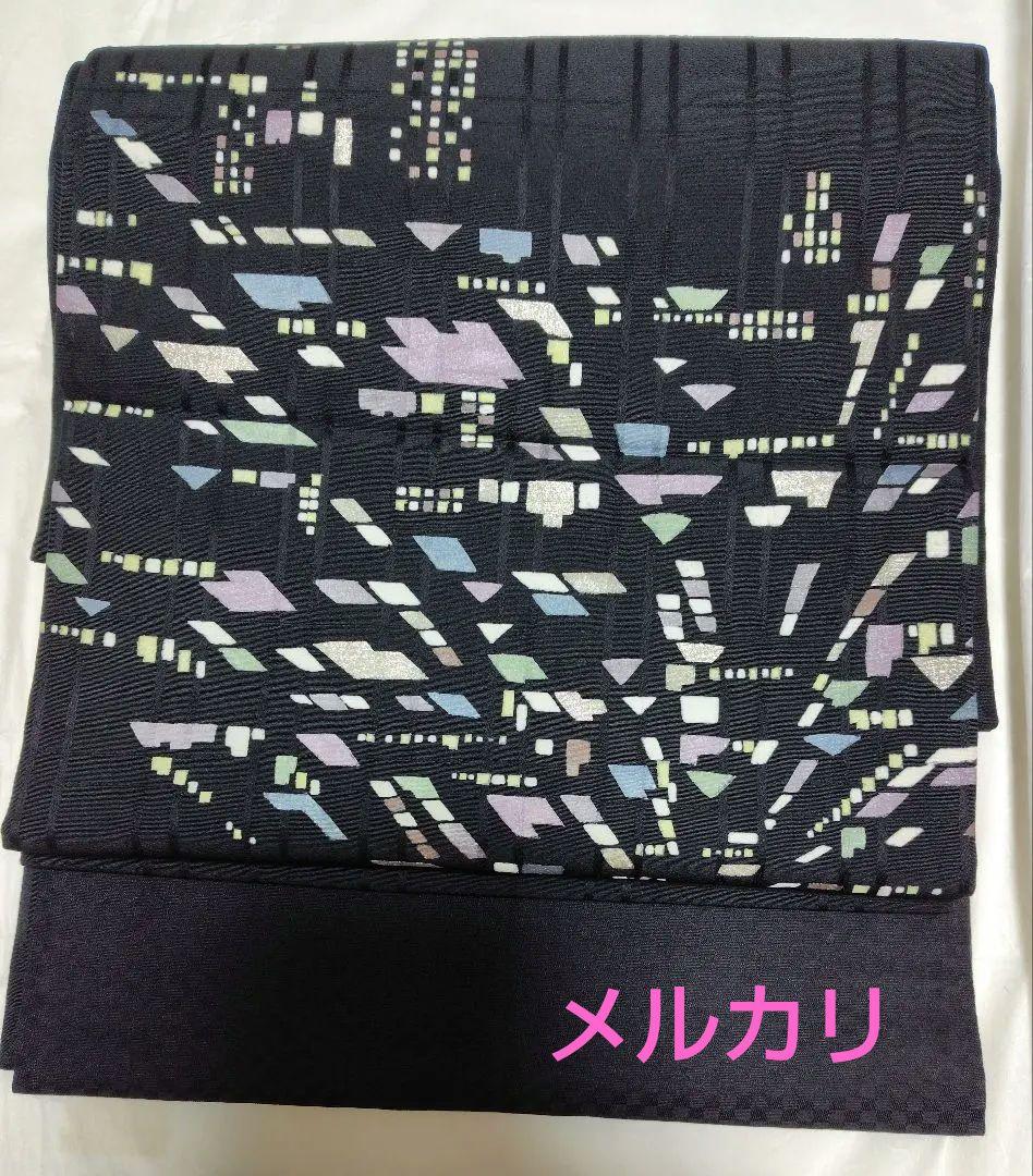 蓄光　夜景柄袋帯　 暗闇で光る