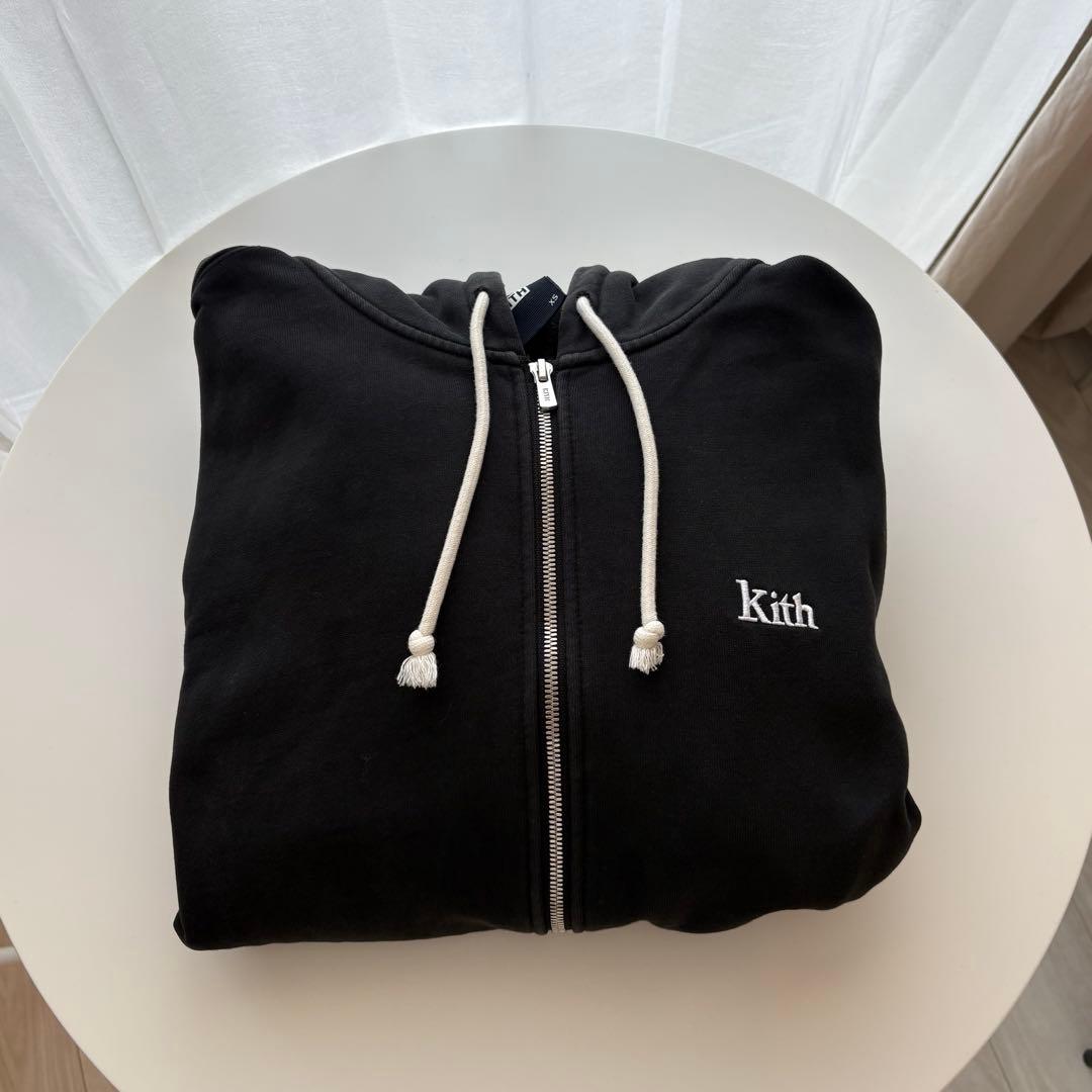 Kith ブラック フルジップパーカー