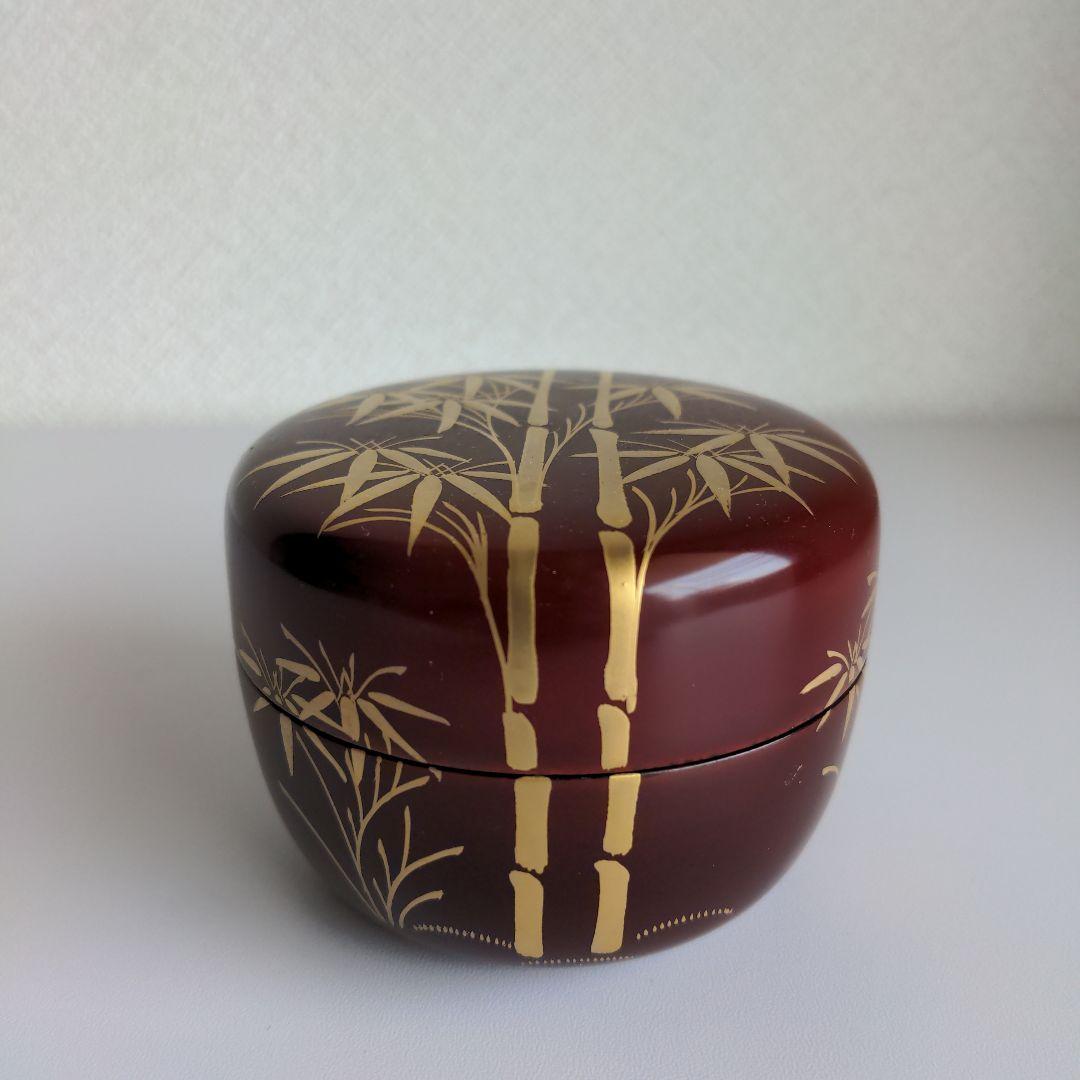 輪島塗 竹蒔絵 平棗 茶道具