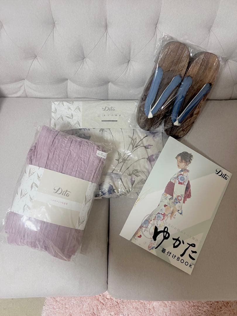 涼風の水彩ひなげし　dita 浴衣