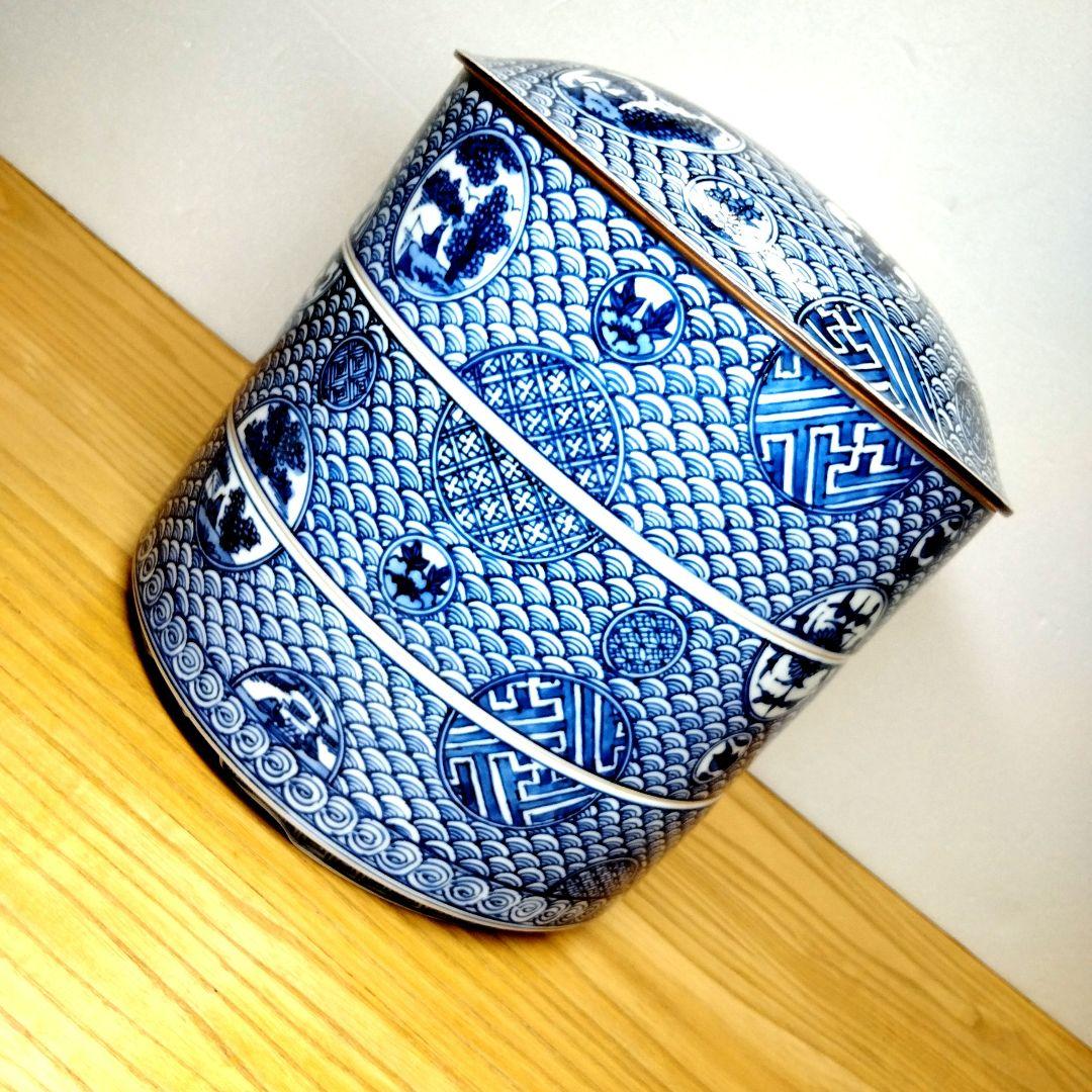 ☆ 平安壹楽 清水焼 染付段重