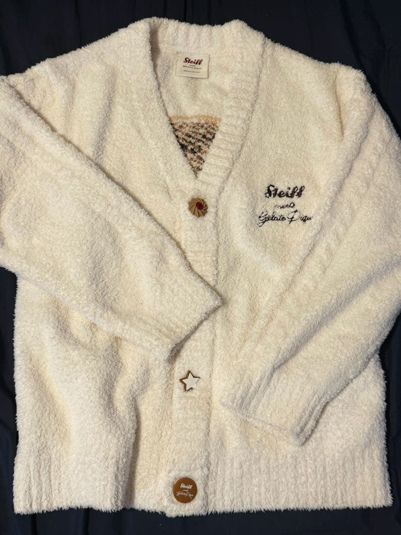 ジェラピケ　パウダージャガード　カーディガン