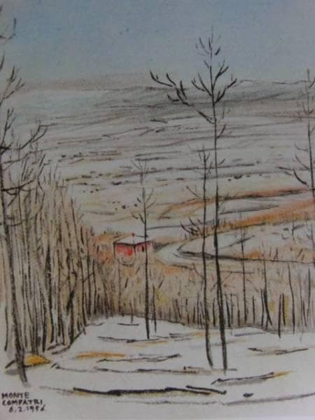 守屋多々志、70年ぶりの雪、希少な額装用画集より、美品、新品額装付