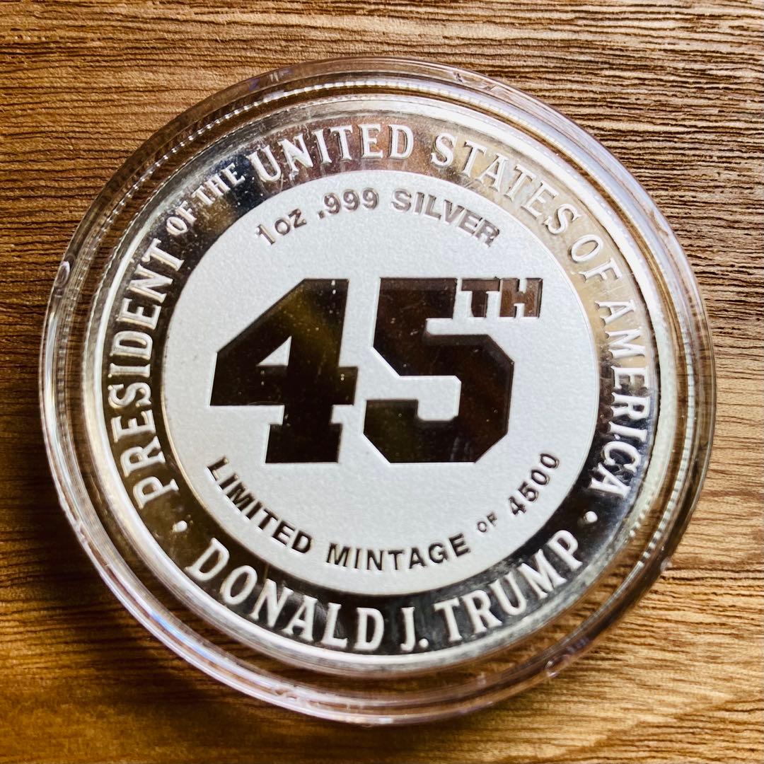 トランプ大統領　1オンス銀貨　ドンキーハンター