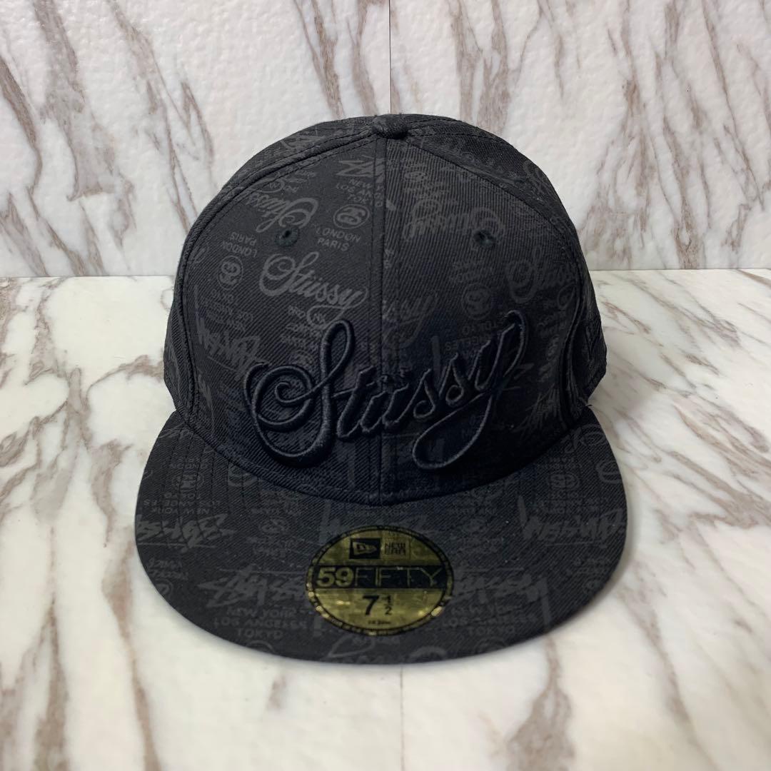 帽子 00s stussy newera 59fifty 59.6cm black