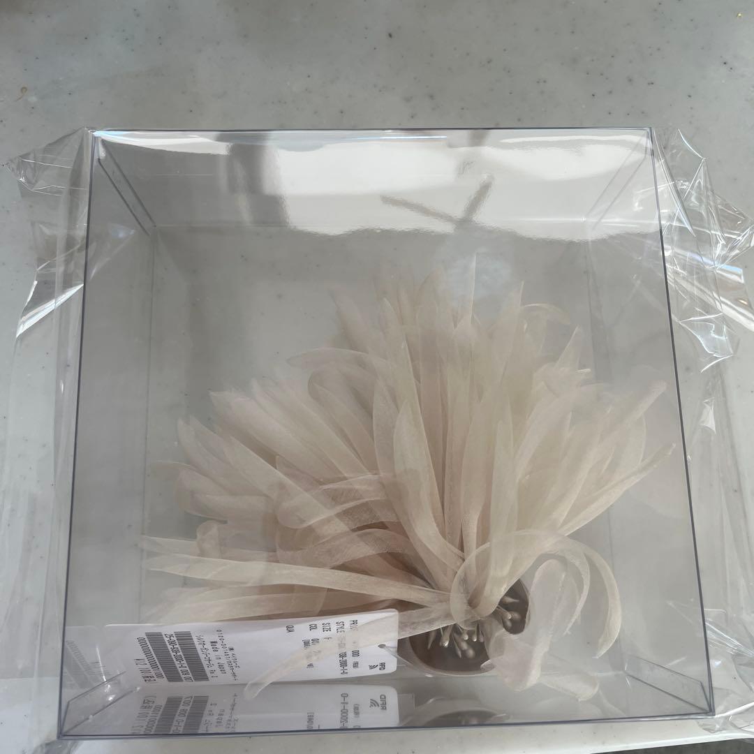 VERMEIL par iena シルクオーガンジー コサージュ グレーA