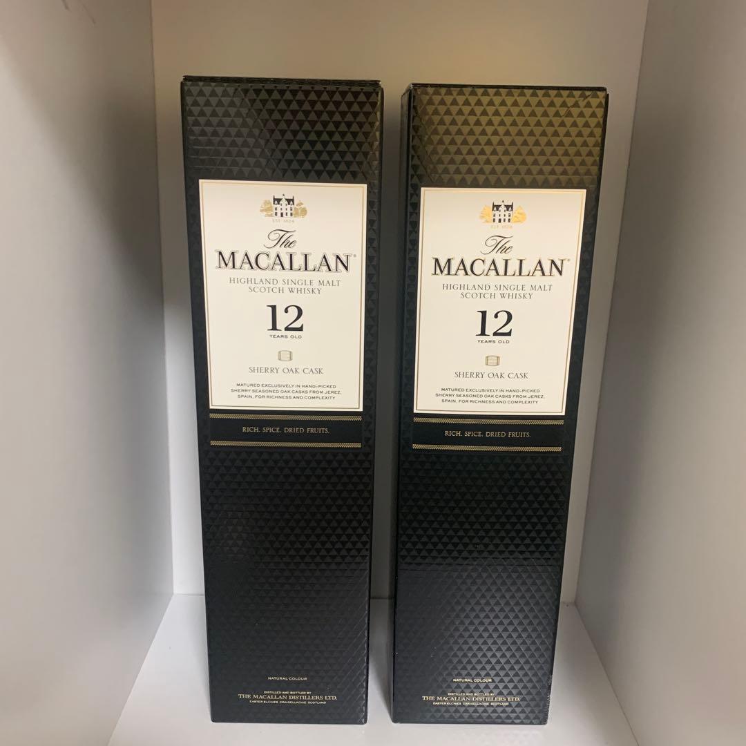 マッカラン12年シェリーオークカスク×2本　新品未開封品