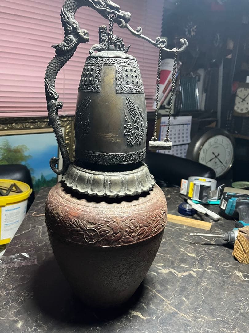 半鐘 、釣鐘梵鐘 中国骨董 半鐘釣鐘 梵鐘 中国美術