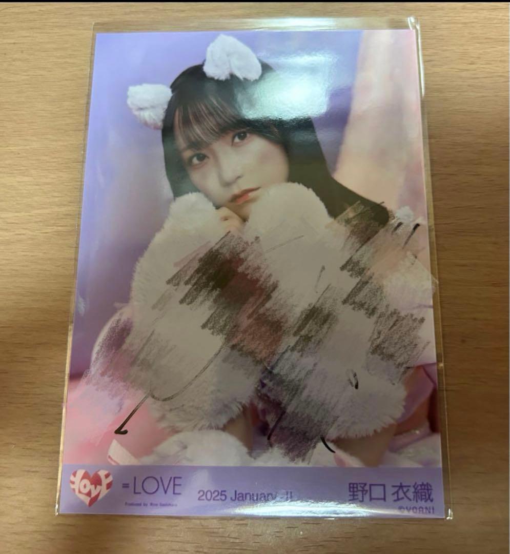 野口衣織 猫衣装 直筆