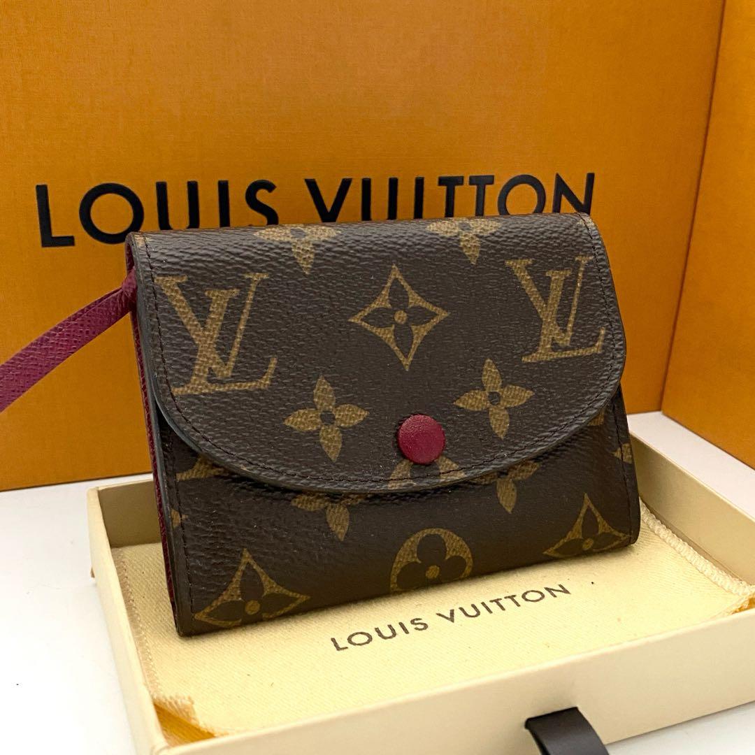 保管品　ルイヴィトン　モノグラム　ロザリ　フューシャ　ミニ財布　ケース