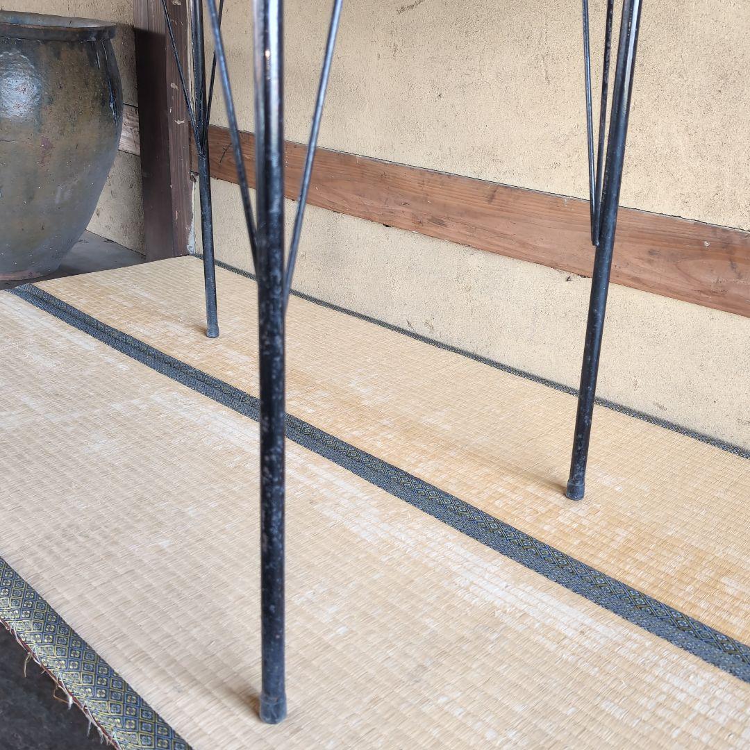r*0様 昭和レトロ　アイアン脚テーブル　アンティーク 作業台　W1050