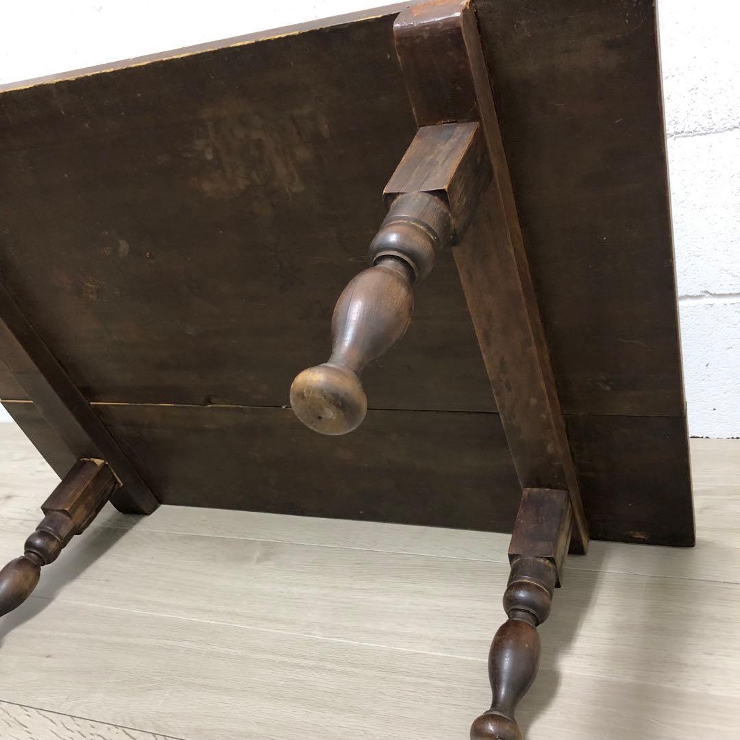 昭和レトロ　ちゃぶ台　木製　文机　座卓　ブラウン　作業台