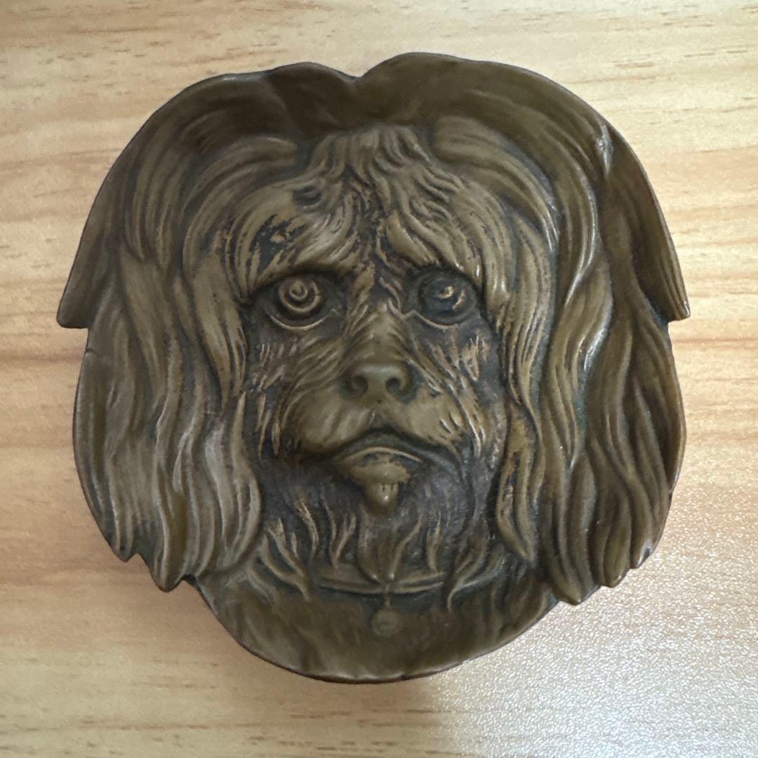 犬の顔 トレイ　海外アンティーク雑貨