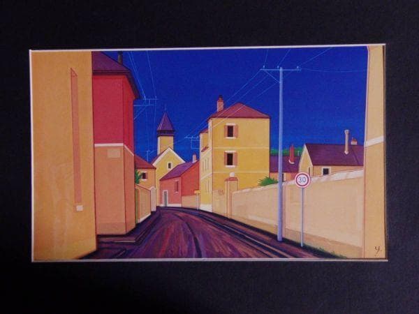 山内滋夫、【ヴァルモンドワ】、希少な額装用画集より、新品額装付