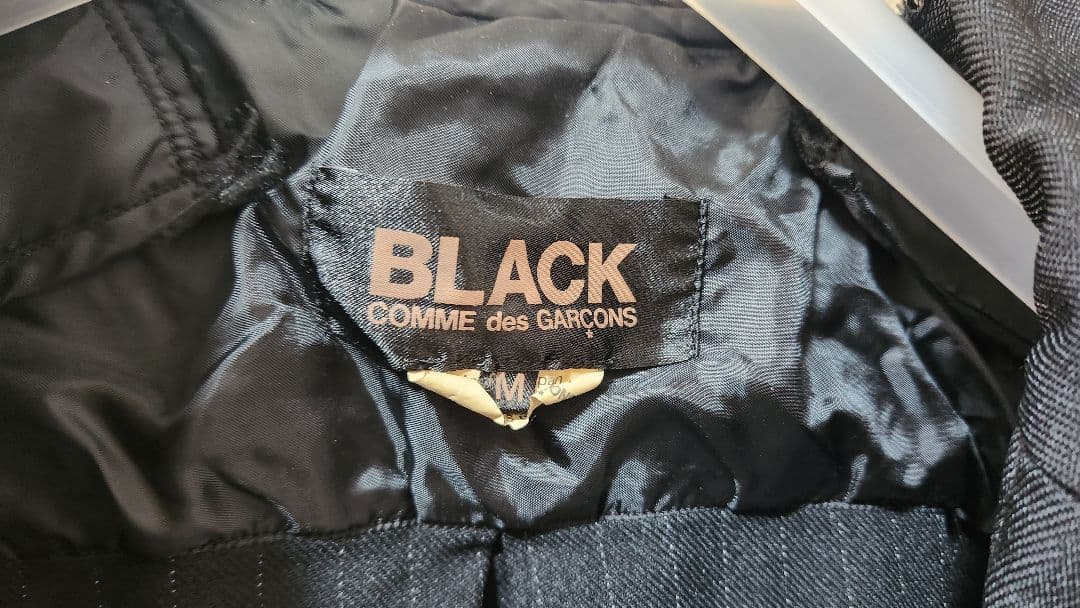 BLACK COMME des GARCONS フード付きストライプジャケット