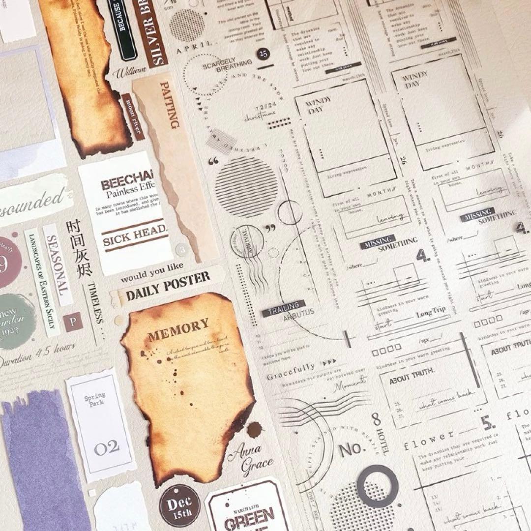 小花妈咪手帐《打底线条》海外マスキングテープ　マステ 【1984】