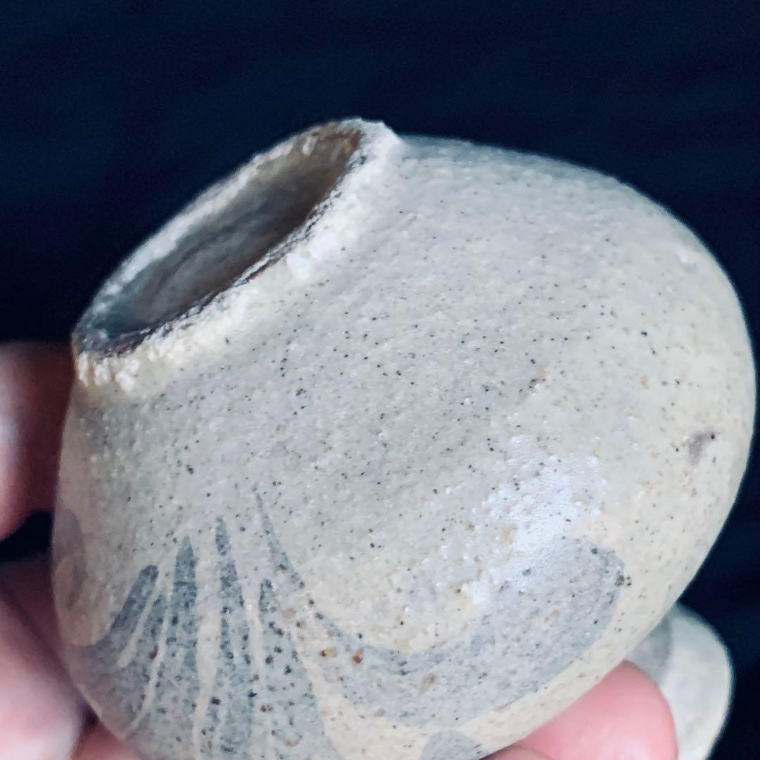 欠けあり 高麗青磁鉄絵唐草紋 花瓶 花器 李朝高麗コレクター放出品陶磁古玩朝鮮美