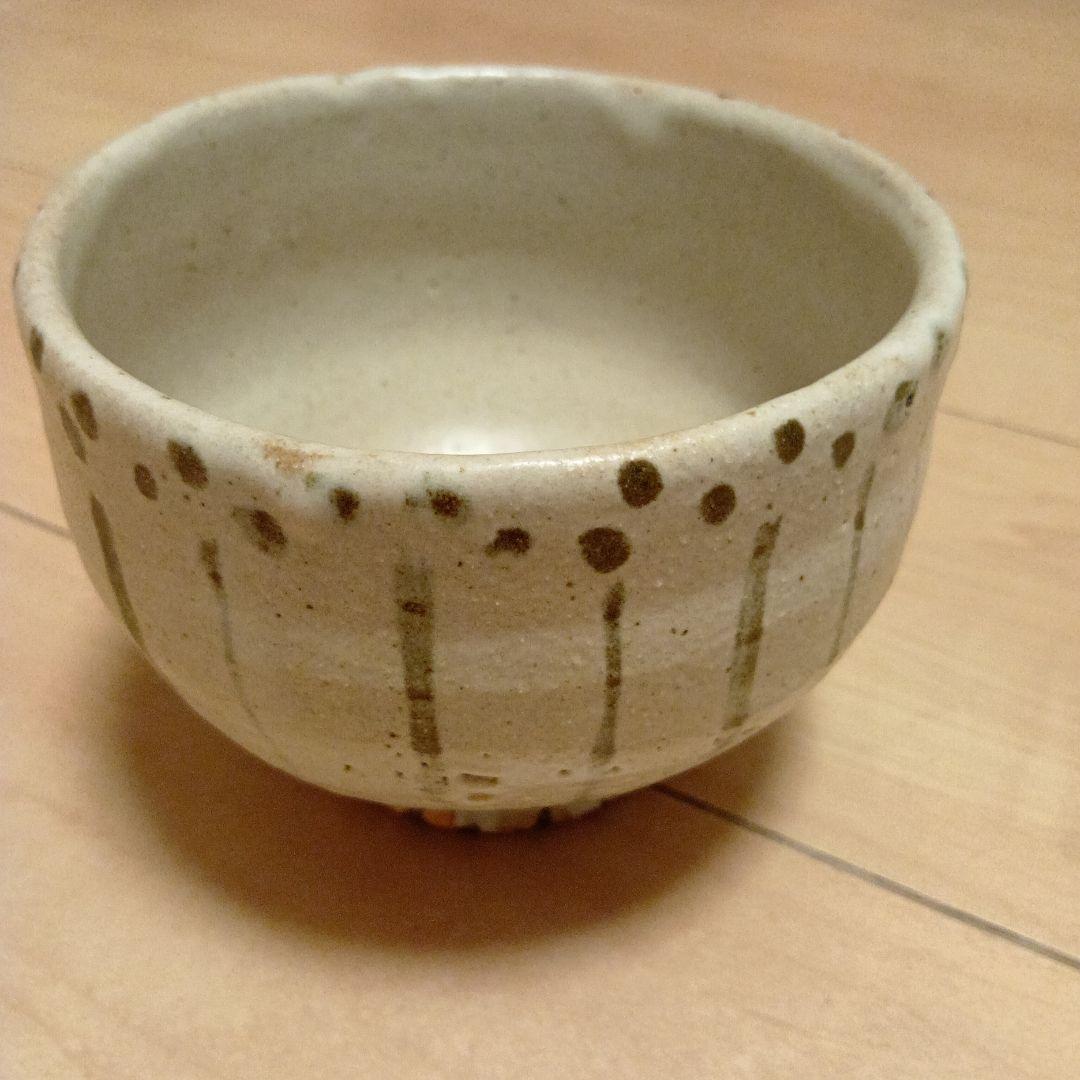 吉田喜彦　土灰釉線文　茶碗