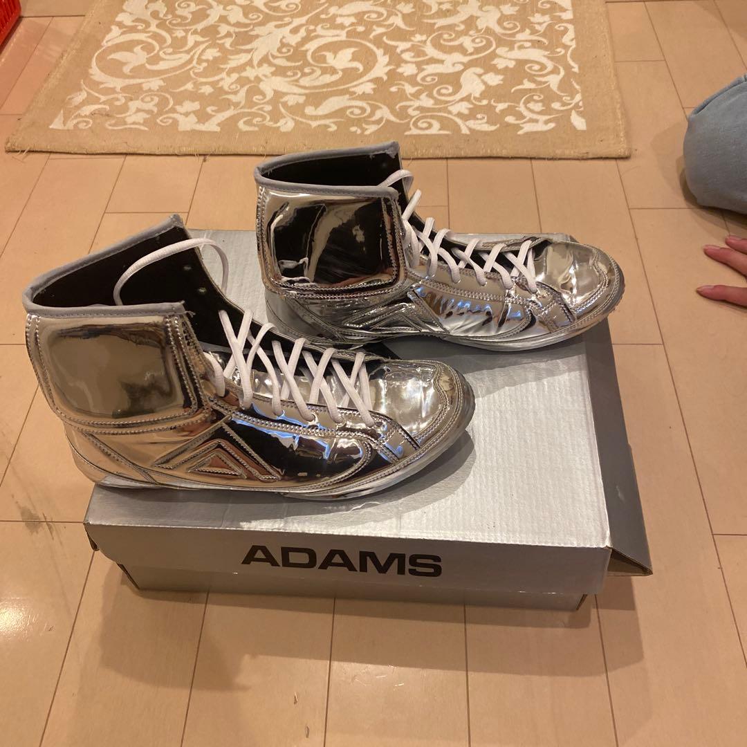 ADAMS シルバー ボクシングシューズ
