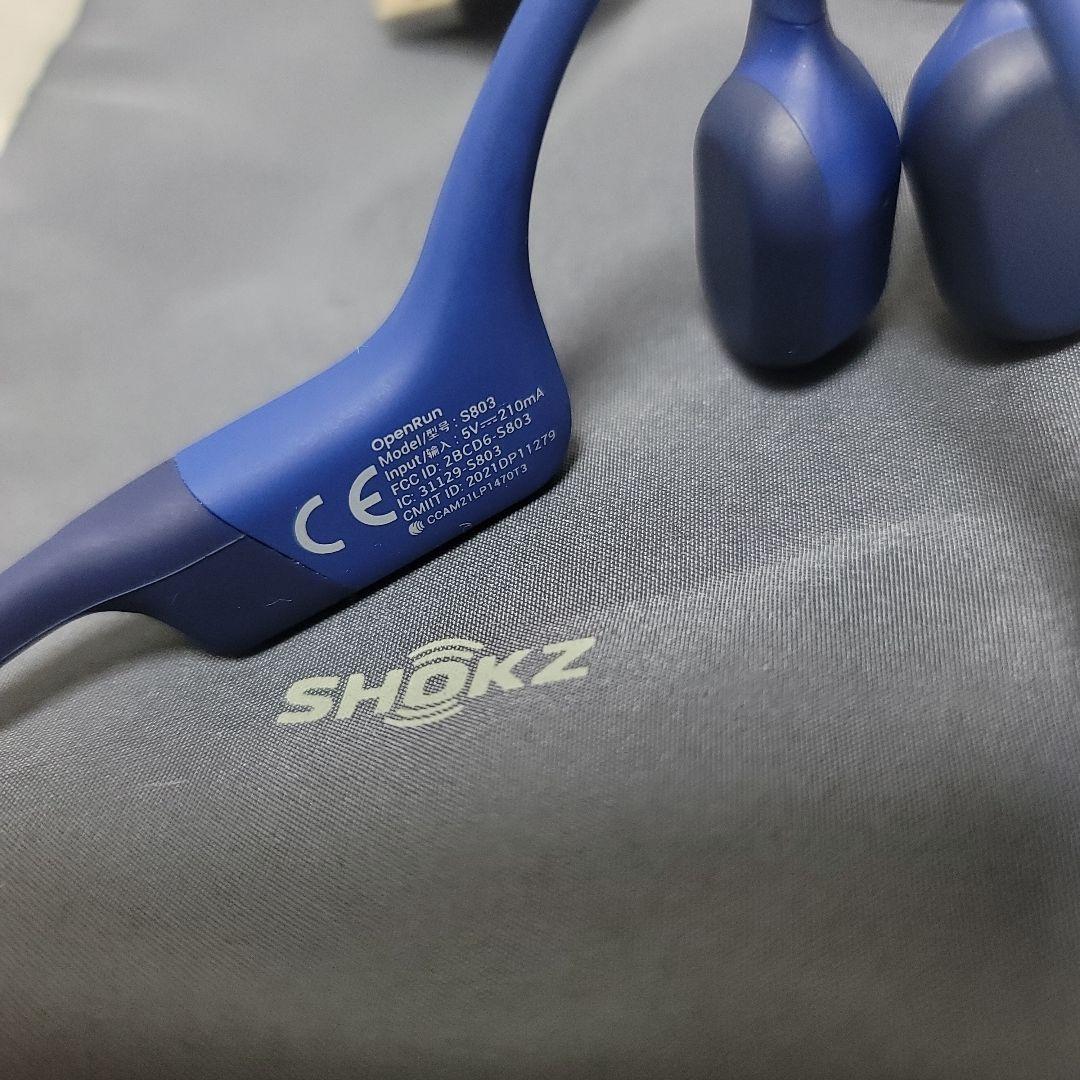 SHOKZ OpenRun 骨伝導イヤホン ブルー