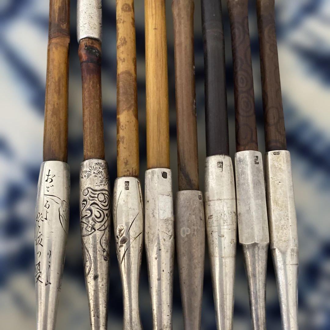 純銀　煙管　キセル　まとめて25本