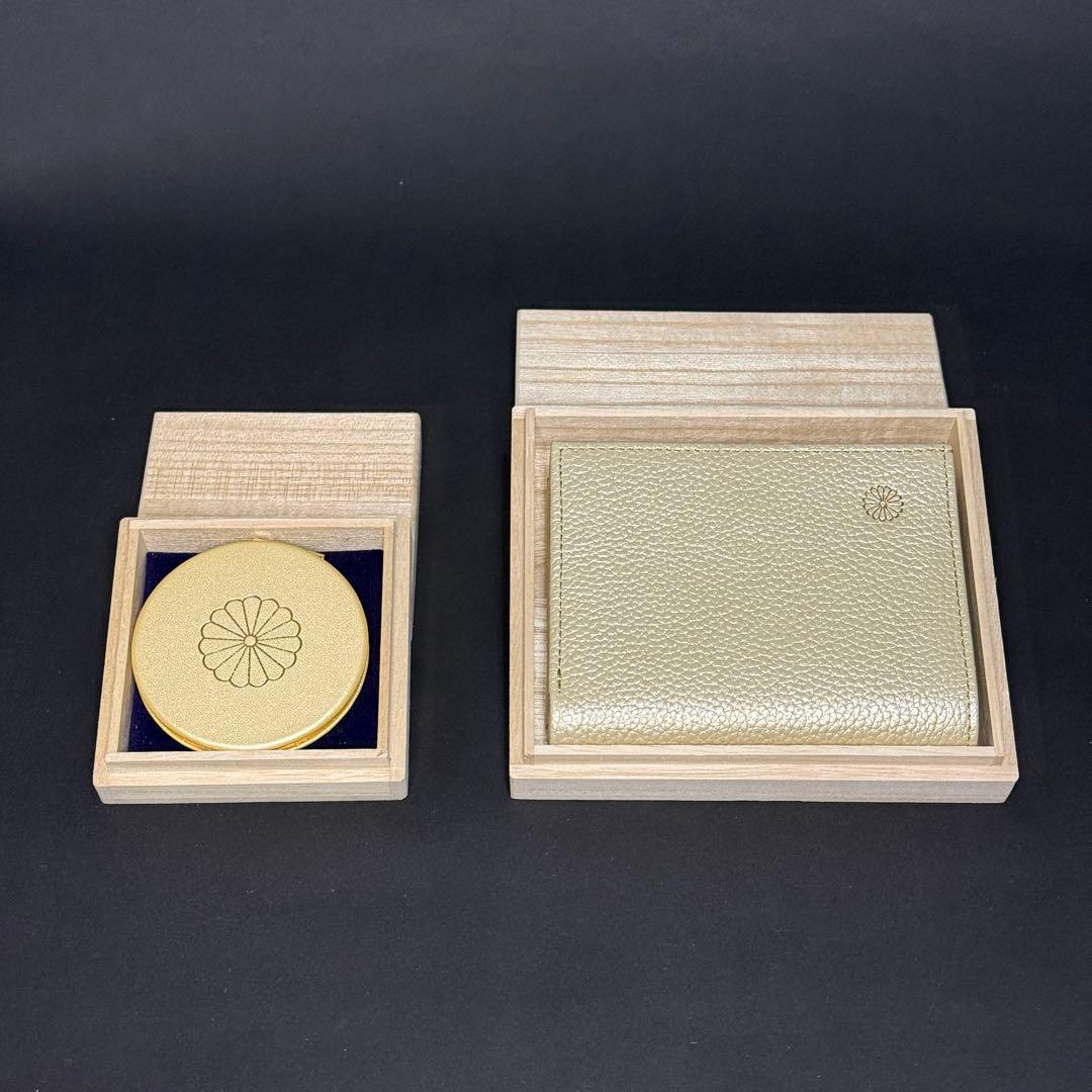 皇居 がま口財布コンパクトミラー2点セット　　「24時間以内発送」