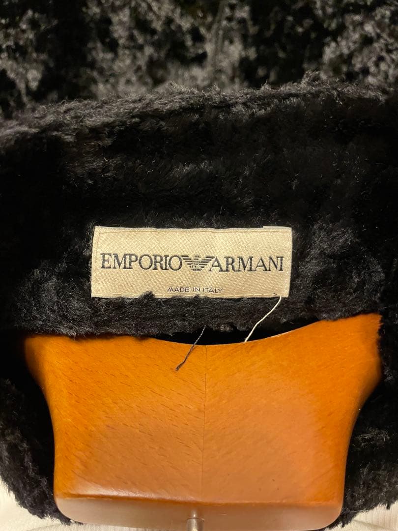 EMPORIO ARMANI ブラック ベルベットジャケット