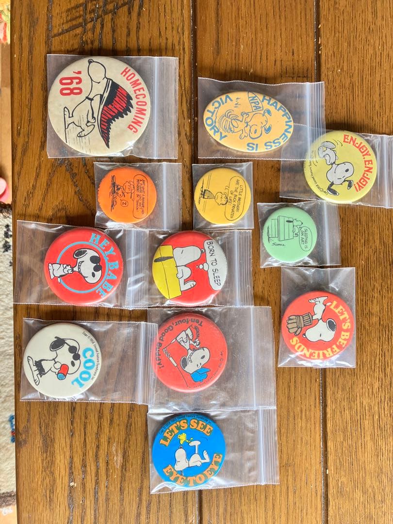 ビンテージ　スヌーピー 缶バッジ 12個セット