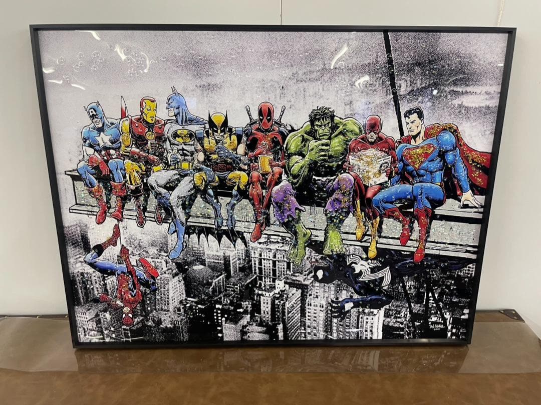 水晶絵　MARVEL　マーベル　絵画　壁掛け　絵　アートパネル　アメコミ　アート