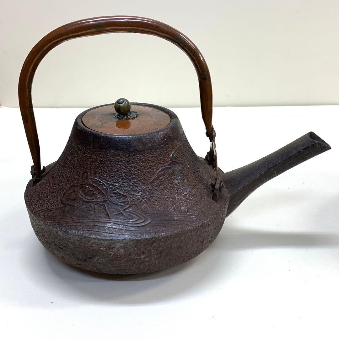 銚子 一対 鶴亀