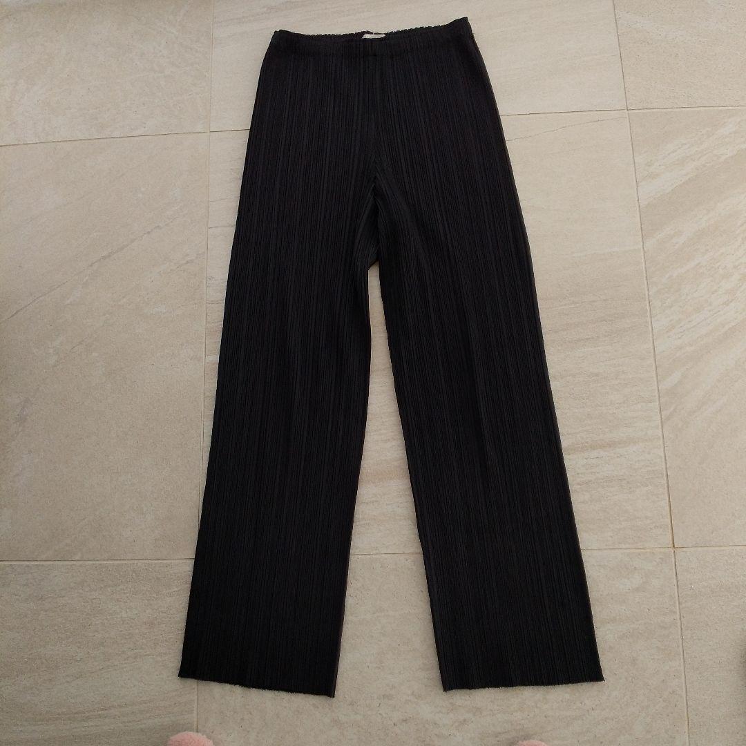 PLEATS PLEASE ブラック ワイドパンツ サイズ1 春秋用