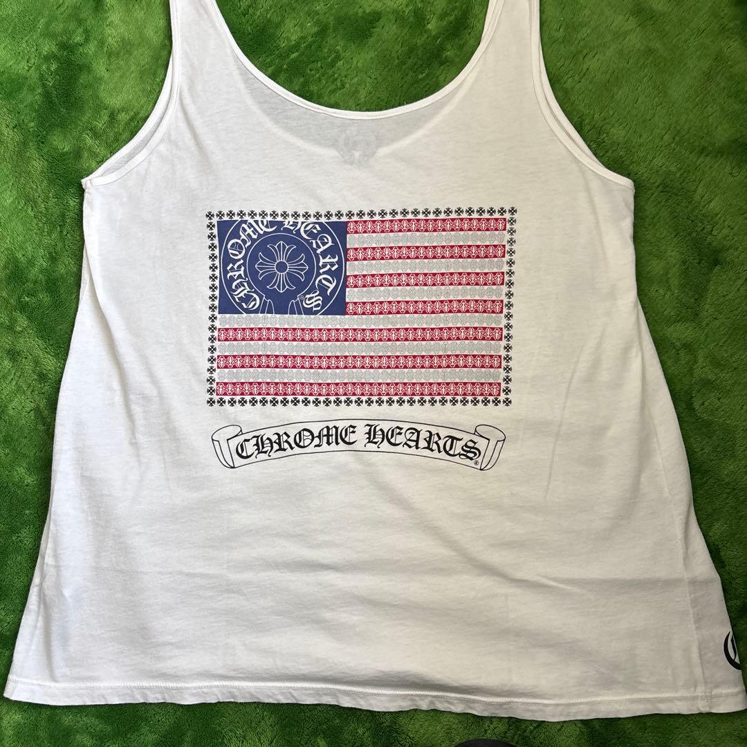 超美品CHROME HEARTS アメリカ国旗タンクトップ