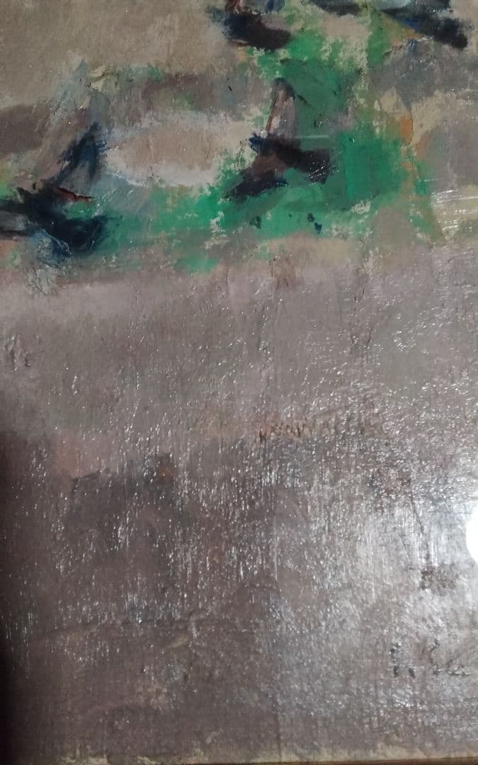 桜田精一　油彩真作F6春雲　巨匠金沢資産家所蔵毎日オークション7万円エスティメイ