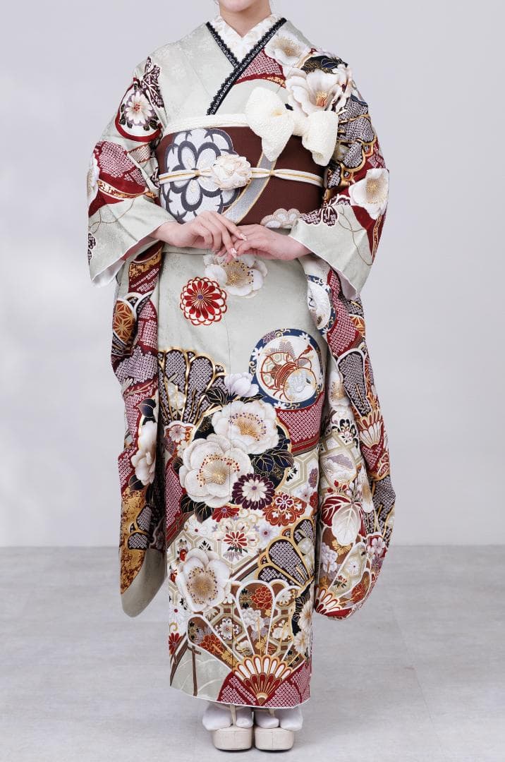 ≪美品≫正絹　振袖9点フルセット【823】【155cm~165cmの方用】