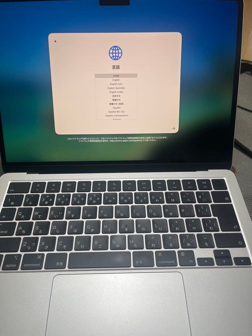 MacBook Air M3 2024メモリ8GB 256GB