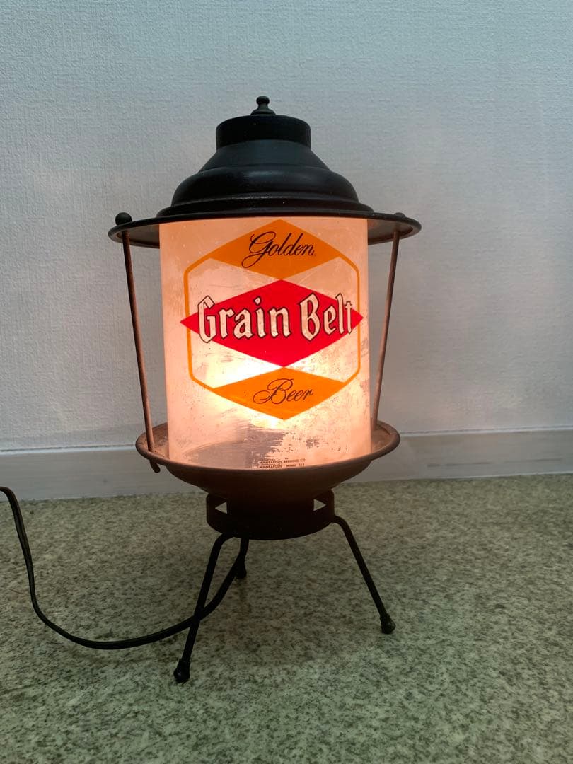 ビンテージ　1950s ゴールデン.グレインベルト.ビール　広告ランプ
