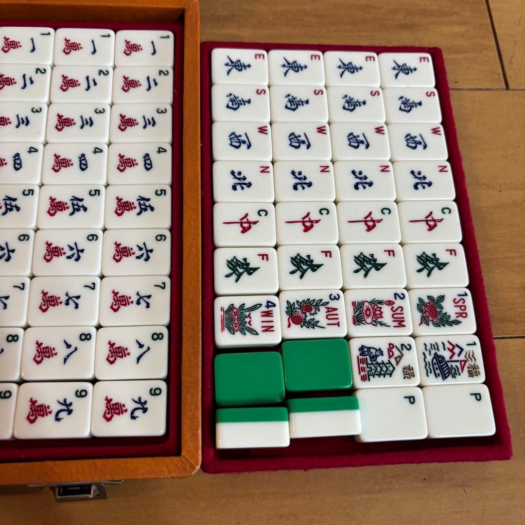 高級麻雀牌　マージャンパイ ミズノ丸一　特殊一索　緑背　国士　ジャンボ