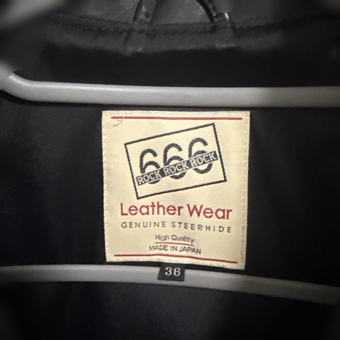 666 Leather Wear シングルライダースジャケット 38
