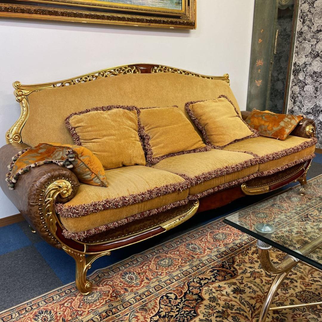 r184 豪華絢爛 イタリア製 ロココ様式 最高級 ソファセット 約180万円