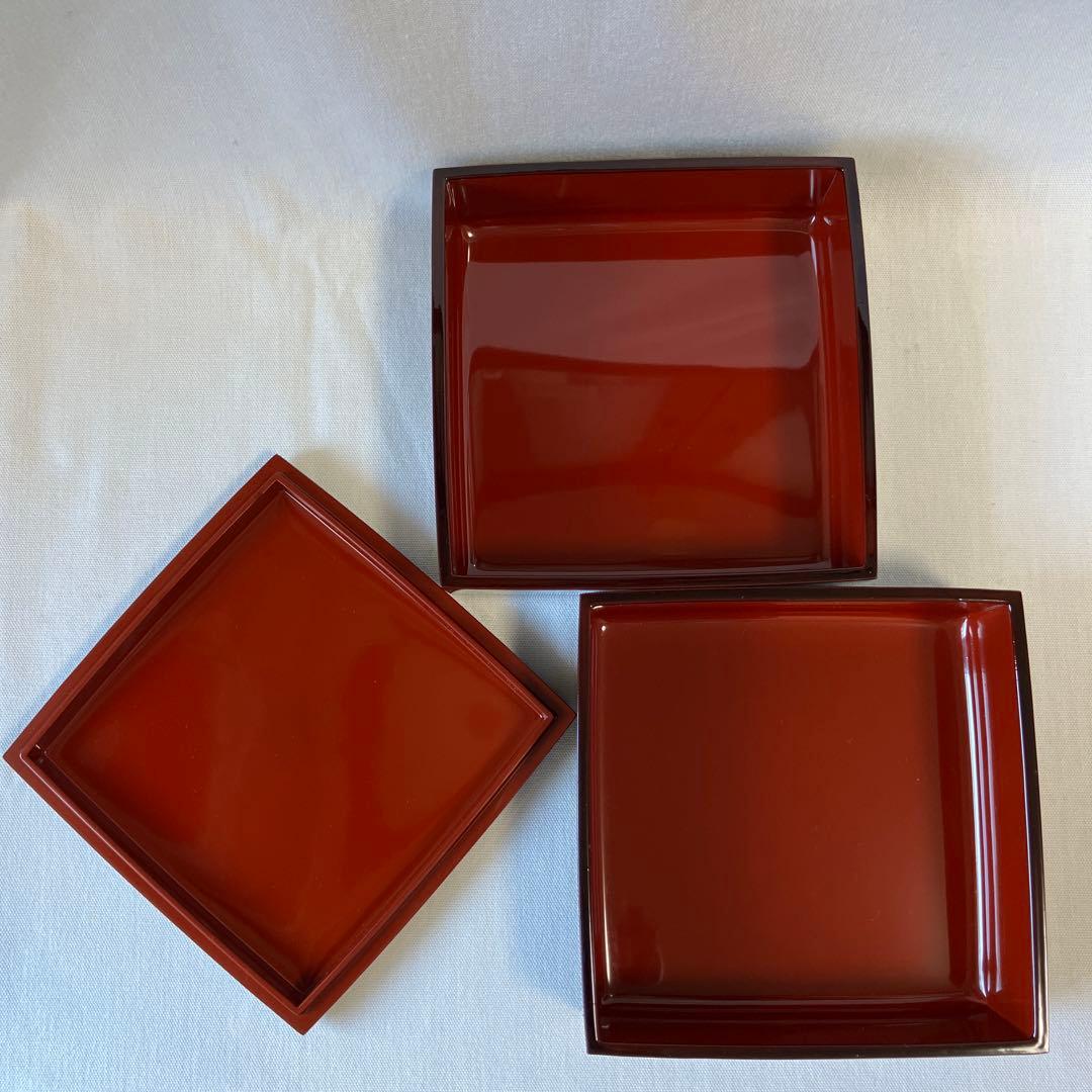 越前漆器　越前塗　溜塗り　本重箱　お重　重箱　二段重　二段重箱春秋蒔絵　桜と紅葉