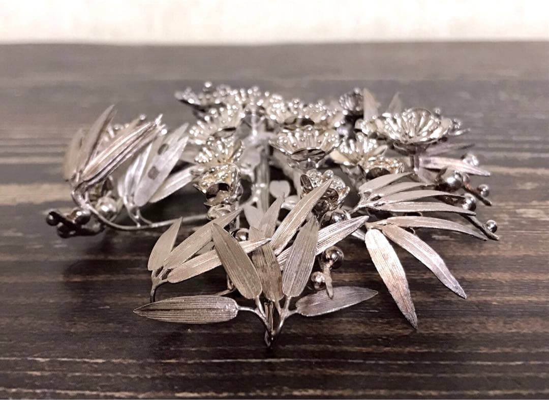 【希少レア】ボンボニエール 挿華 花 皇室 天皇 上皇陛下 下賜 大嘗 純銀