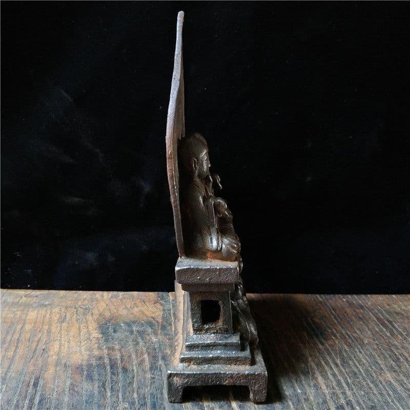 鉄器 鉄仏 二仏坐像 仏教美術 仏像 装飾品 現代工芸品美術品 置物