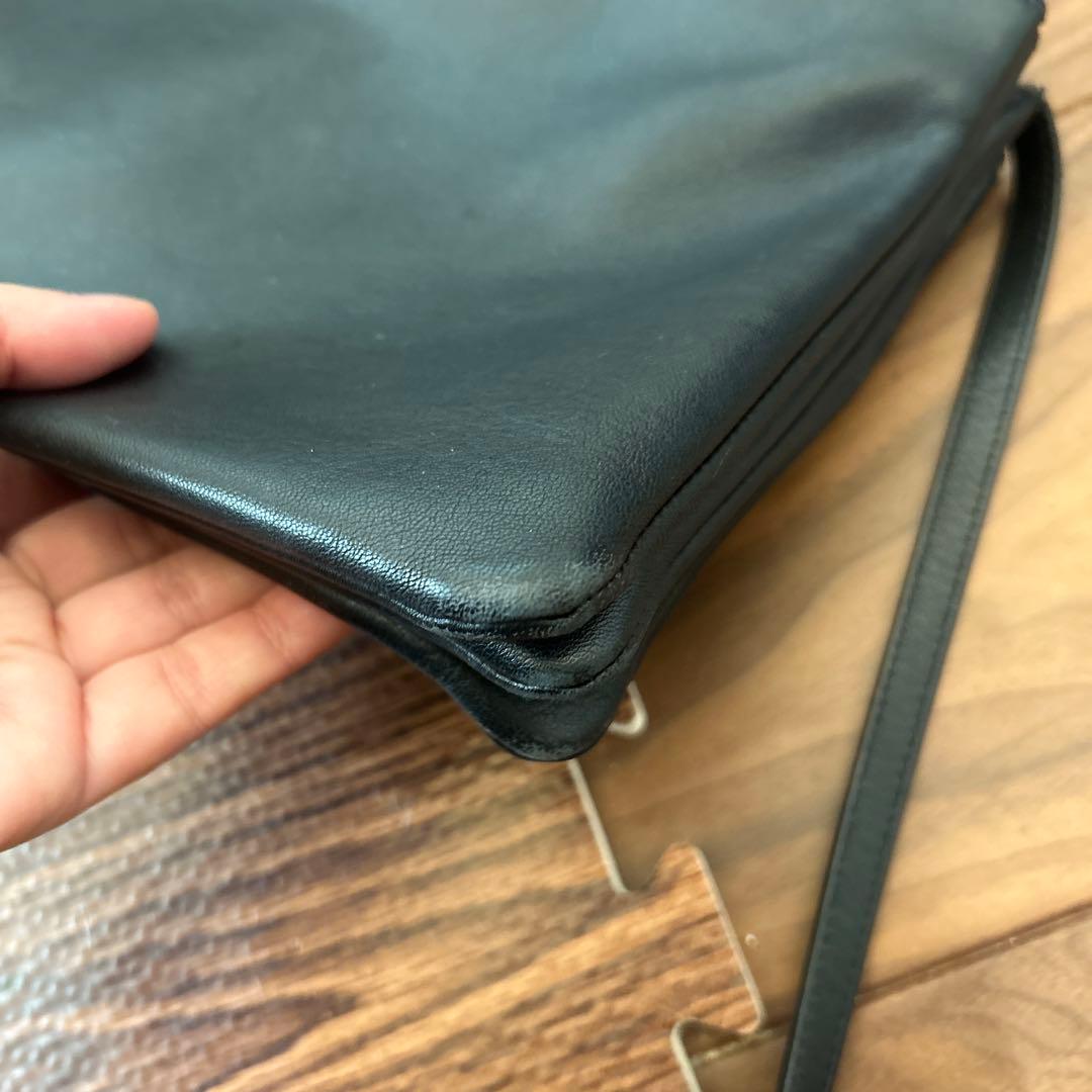 CÉLINE 黒 レザー ショルダーバッグ