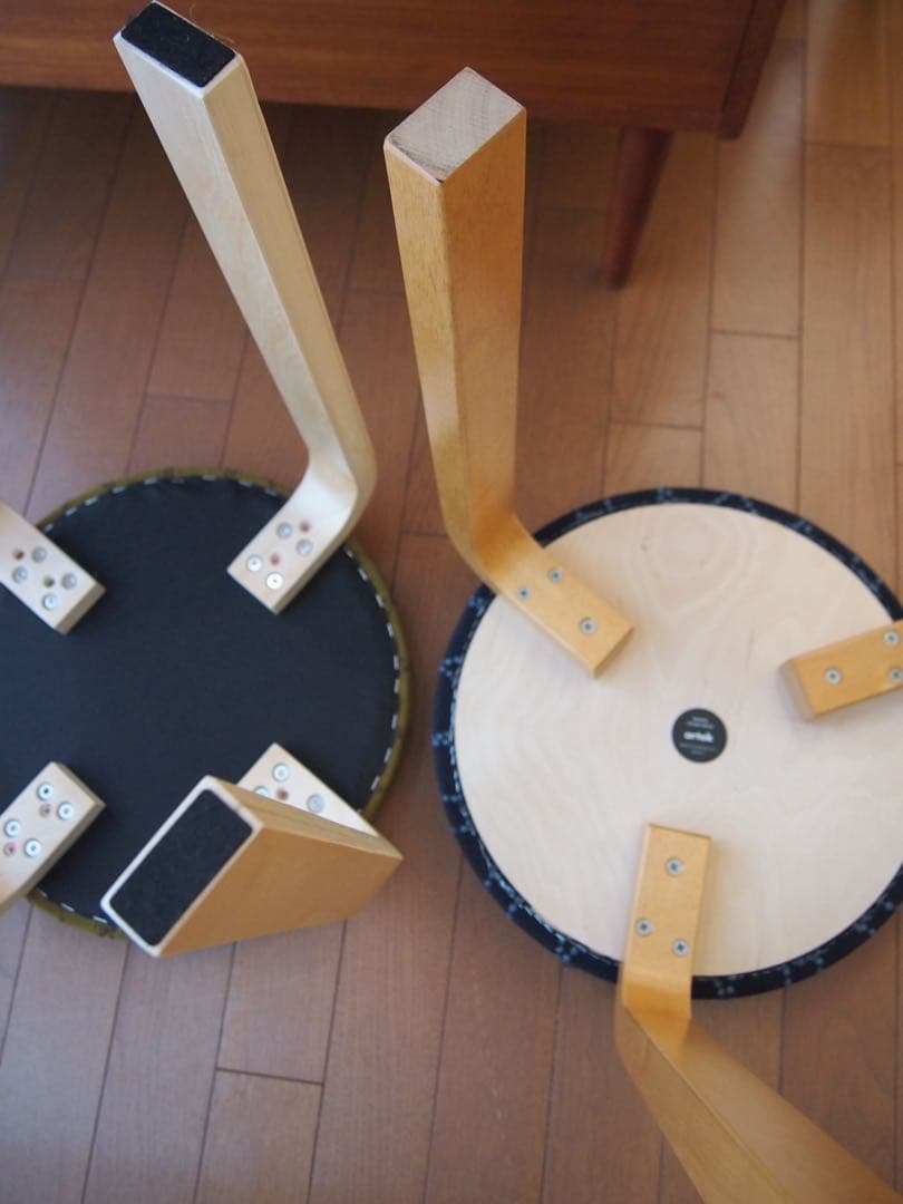 tamtamさん専用 ミナペルホネン ハンドメイド 丸スツール 2脚セット 生地