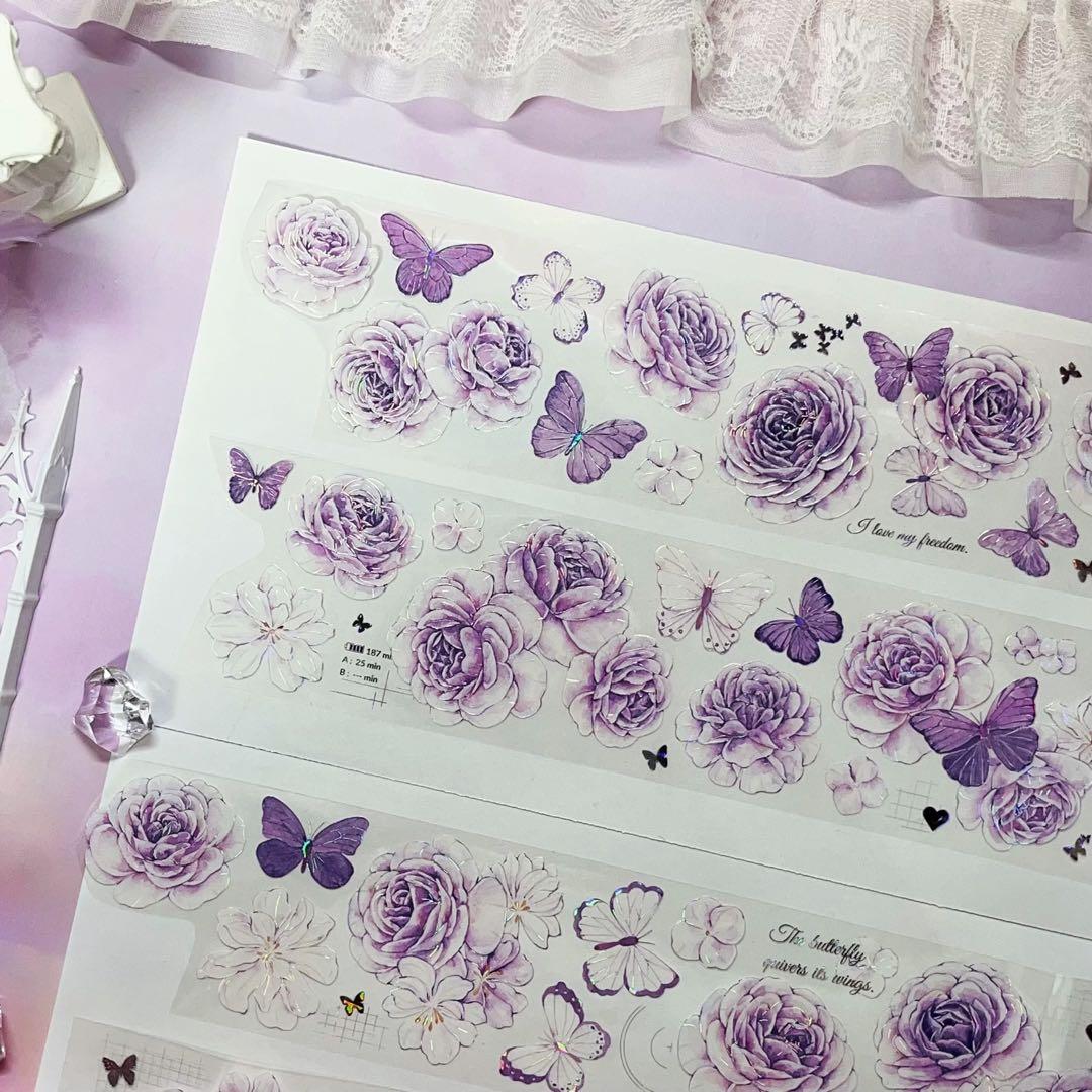 木皆原创《紫牡织语》海外マスキングテープ マステ 【2723】